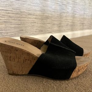 Nine West slip on wedges